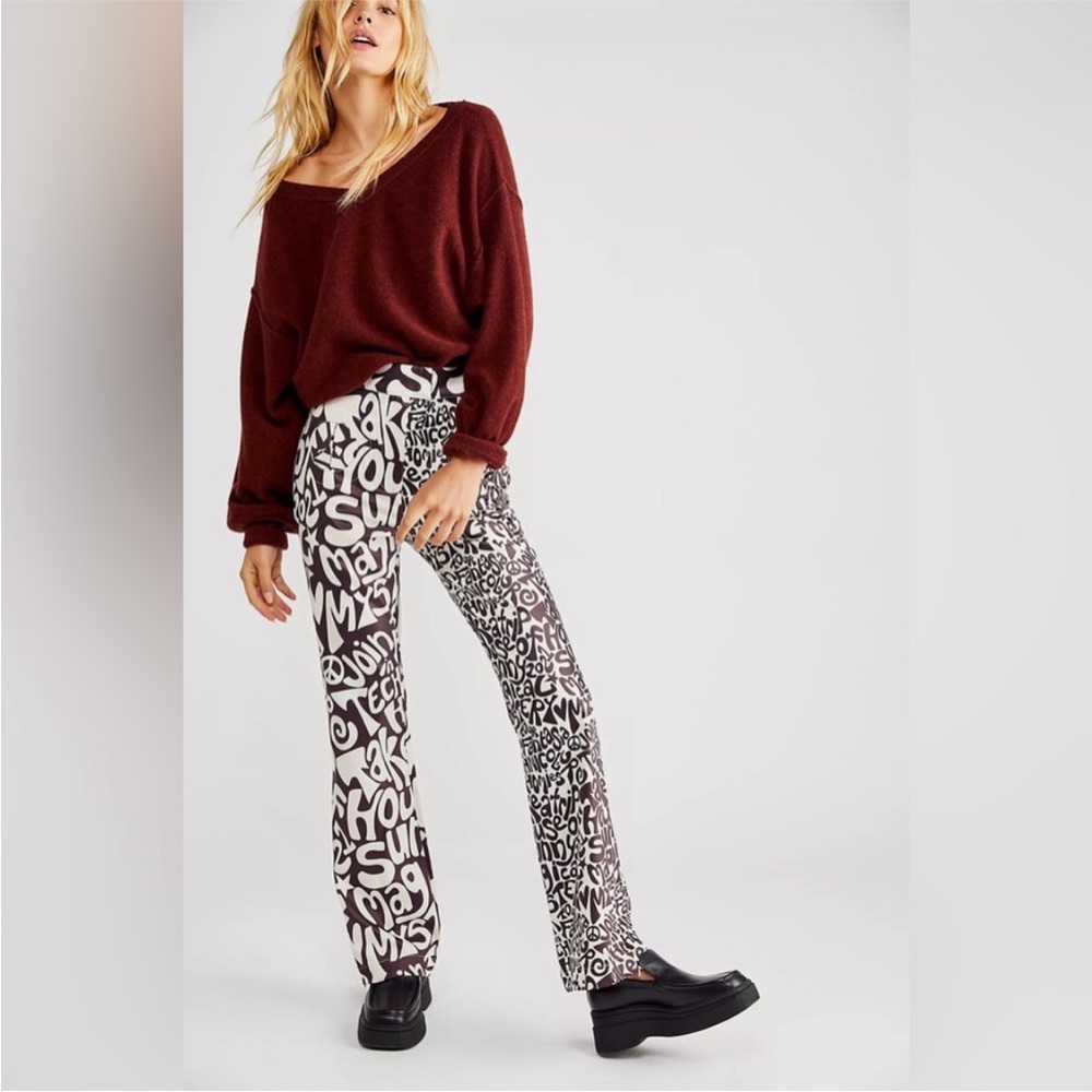 NWT House of Sunny Scooby Pants - Mahogany and Oat Milk, size 12